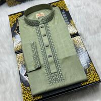 এমব্রয়ডারি চায়না কটন পাঞ্জাবি - স্ন্যাপ বাটন ও মার্জিত ডিজাইন