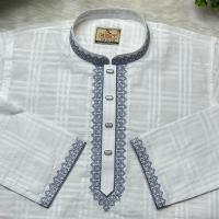 অরিজিনাল স্টেপ ধুতি কটন এমব্রয়ডারি পাঞ্জাবি - স্ন্যাপ বাটন প্রিমিয়াম কালেকশন