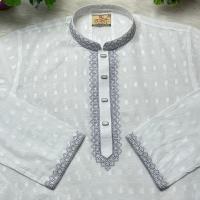 অরিজিনাল স্টেপ ধুতি কটন এমব্রয়ডারি পাঞ্জাবি - স্ন্যাপ বাটন প্রিমিয়াম কালেকশন