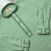 অরিজিনাল চায়না জাফরান এমব্রয়ডারি পাঞ্জাবি - প্রিমিয়াম কাফ হাতা ও স্ন্যাপ বাটন কালেকশন