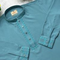 অরিজিনাল চায়না জাফরান এমব্রয়ডারি পাঞ্জাবি - প্রিমিয়াম কাফ হাতা ও স্ন্যাপ বাটন কালেকশন