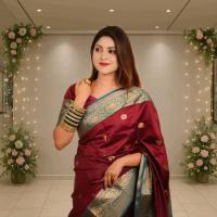 Silk Katan Saree with blause pcs ⭐⭐⭐⭐