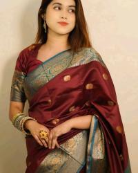 Silk Katan Saree with blause pcs ⭐⭐⭐⭐