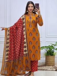 প্রিমিয়াম ডিজিটাল প্রিন্টেড থ্রি-পিস - চায়না মাইক্রোস্টিচ ও জর্জেট ওড়না সেট