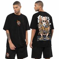 প্রিমিয়াম ড্রপ শোল্ডার টি-শার্ট ও প্যান্ট কম্বো - ২০০ GSM কটন ব্ল্যাক সেট