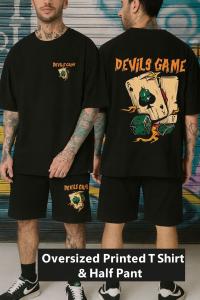 প্রিমিয়াম ড্রপ শোল্ডার টি-শার্ট ও প্যান্ট কম্বো - ২০০ GSM কটন ব্ল্যাক সেট