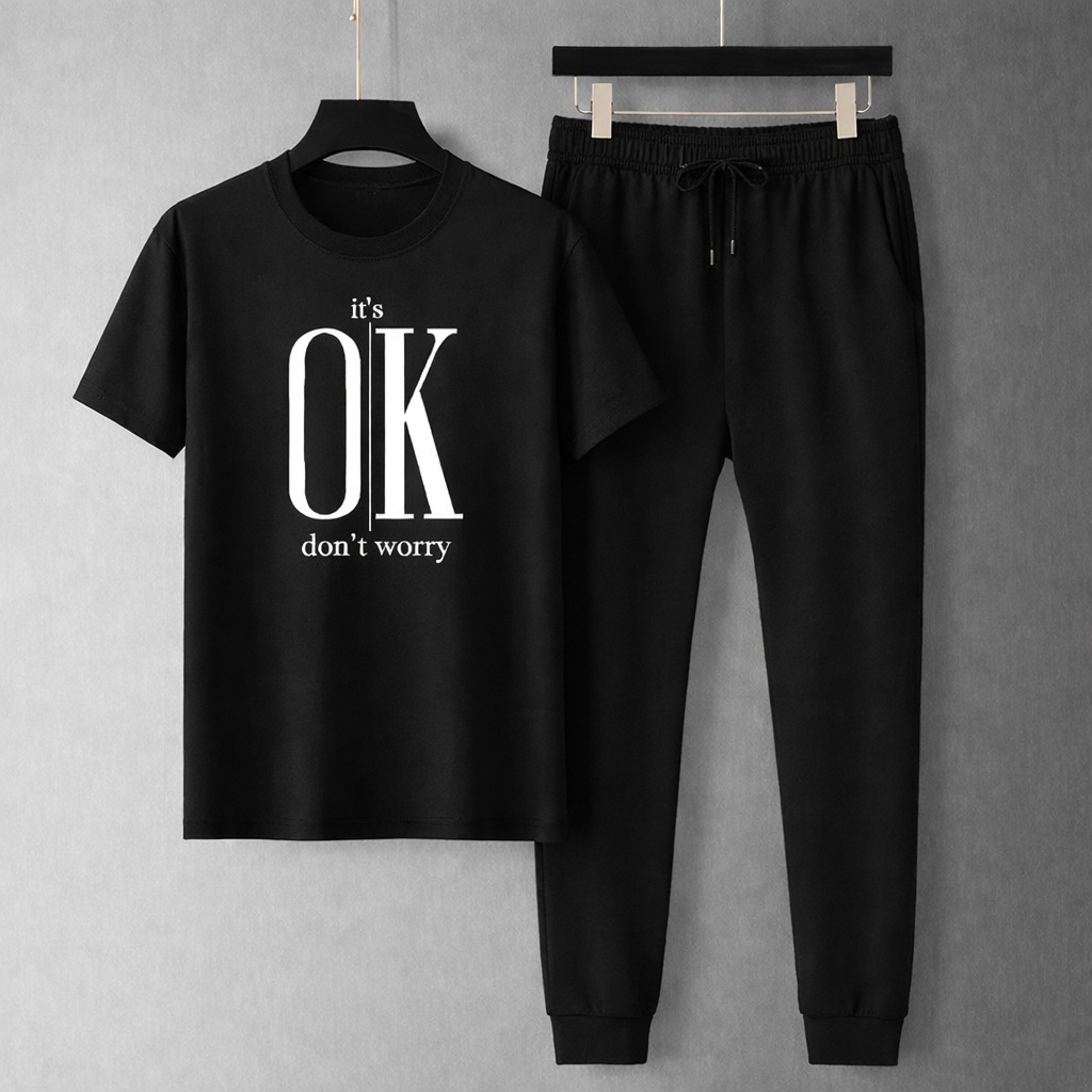 White OK 160 GSM Mesh T-Shirt & Short Pant Set | DR Fashion