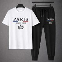Mesh T-Shirt & Trouser Combo – Paris City Graphic (White)