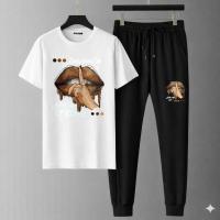 Mesh T-Shirt & Trouser Combo – Premium Bear Graphic (White)