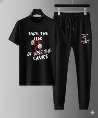 Mesh T-Shirt & Trouser Combo – Risk & Chance Quote (Black)