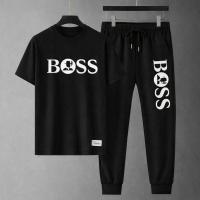 Mesh T-Shirt & Trouser Combo – Bold Letter Graphic (Black)