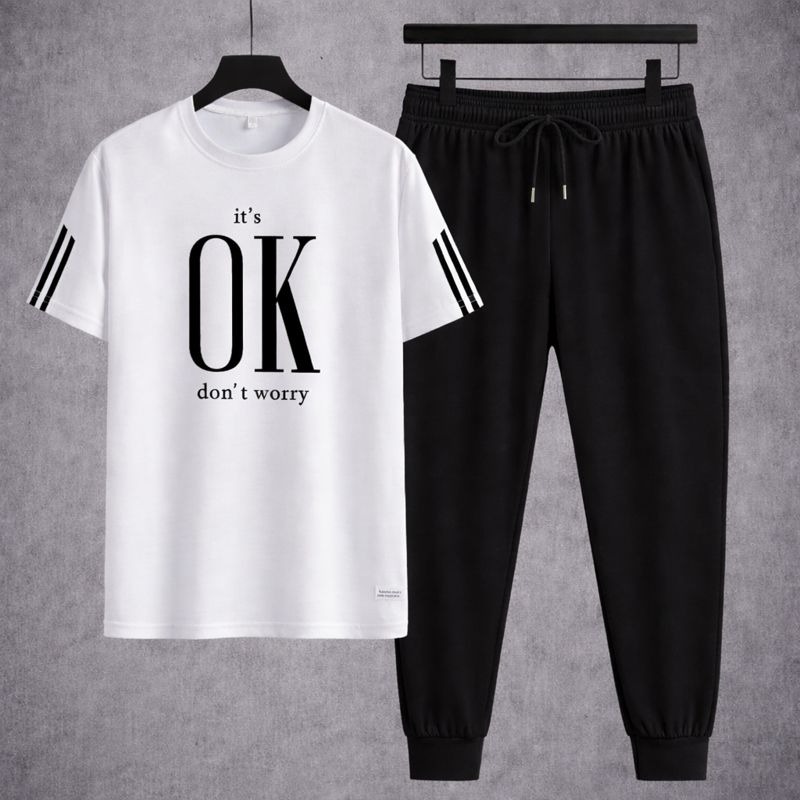 Trendy Mesh T-Shirt & Trouser Combo – OK Typography Design