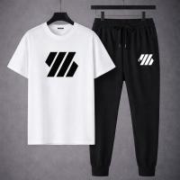 Trendy Mesh T-Shirt & Trouser Combo – Minimal Logo Print