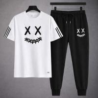 Trendy Mesh T-Shirt & Trouser Combo – Smiley Face Graphic