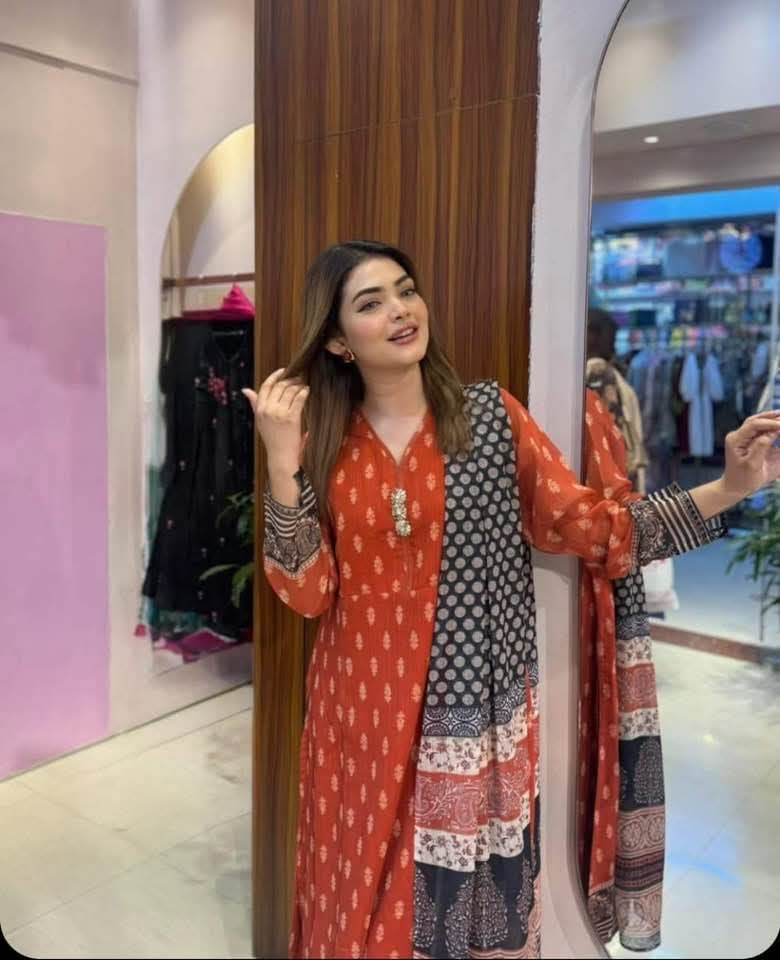 Digital Printed 3 Pieces Dress