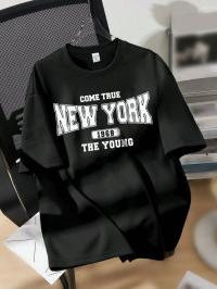 Premium Cotton Drop Shoulder T-Shirt with BLACK Text Print – White | Unisex