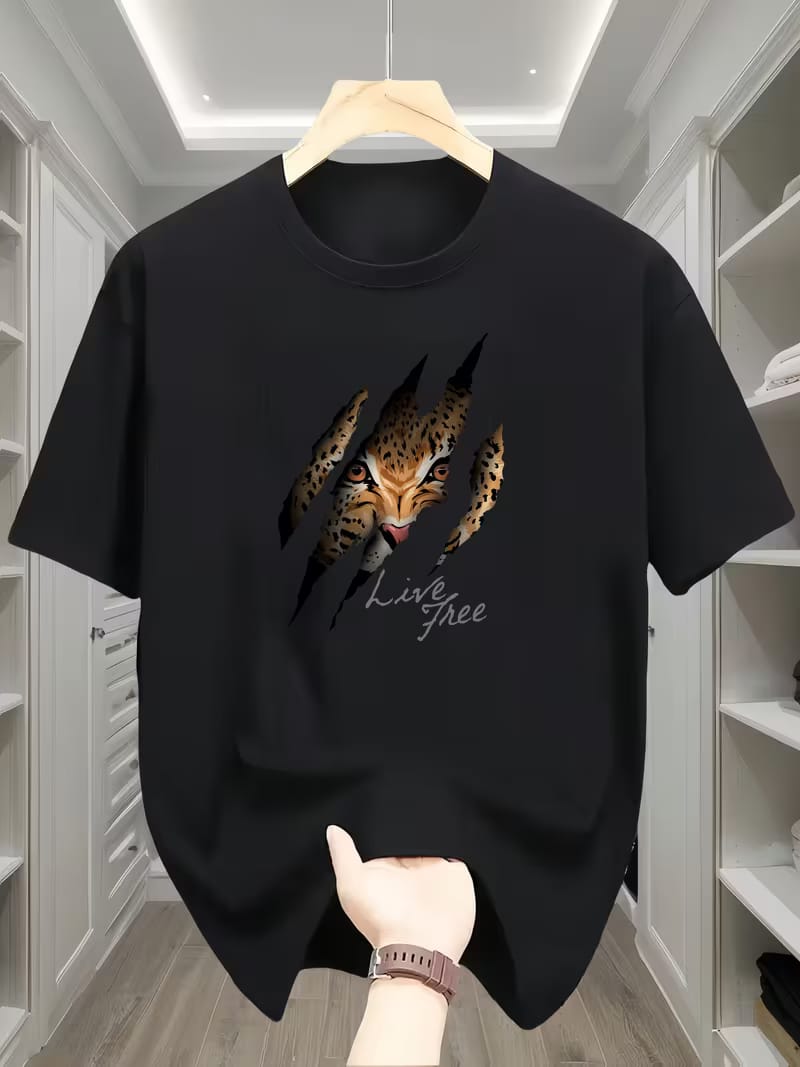 Premium Black Graphic T-Shirt – Badminton Sports Design