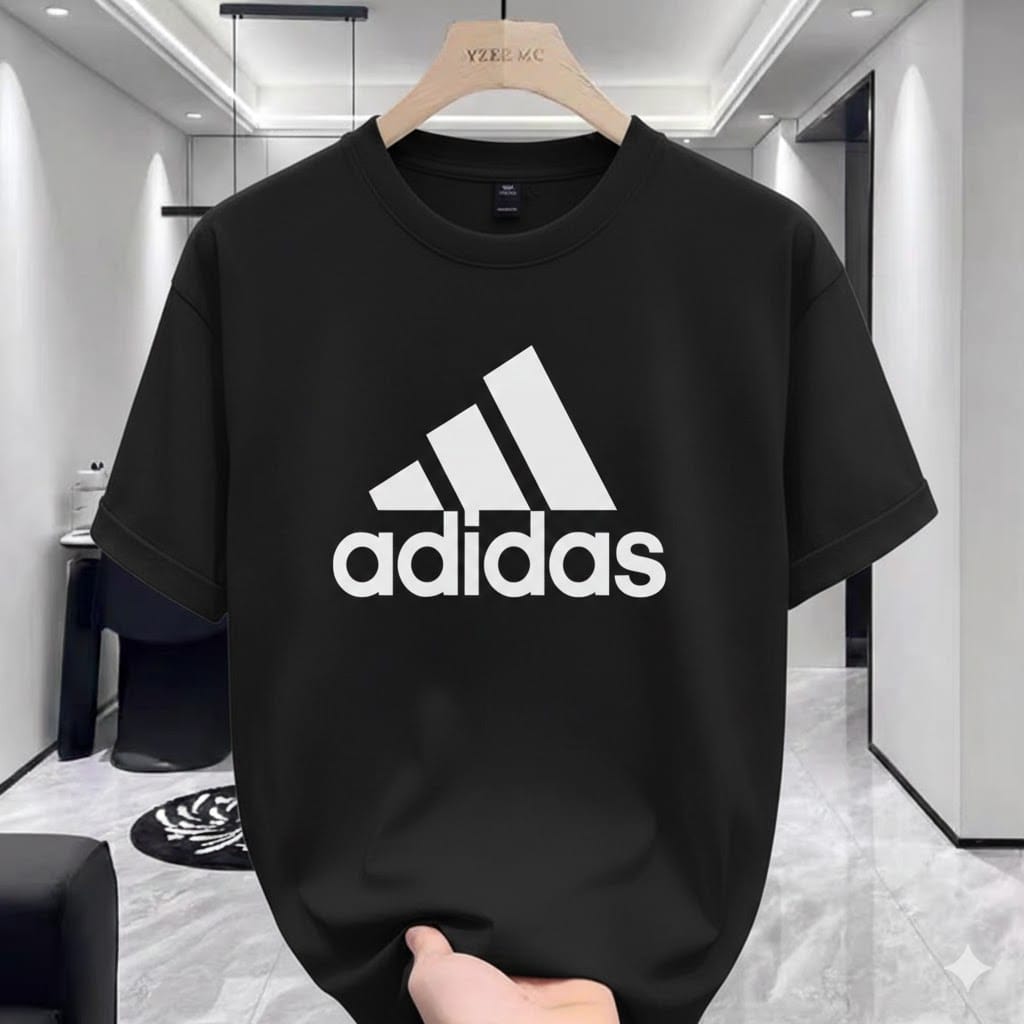 Adidas Black Big Logo Oversized T-Shirt