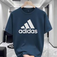 Dark Blue Adidas Premium Drop Shoulder T-Shirt