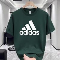 Dark Green Adidas Premium Drop Shoulder T-Shirt