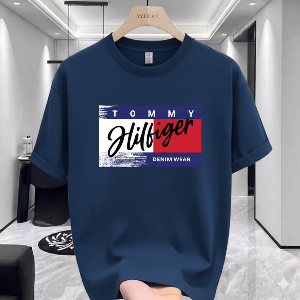 Dark Green Tommy Hilfiger Premium Drop Shoulder T-Shirt