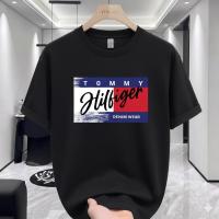 Black Tommy Hilfiger Premium Drop Shoulder T-Shirt