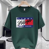 Green Tommy Hilfiger Premium Drop Shoulder T-Shirt