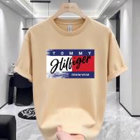 Beige Tommy Hilfiger Premium Drop Shoulder T-Shirt