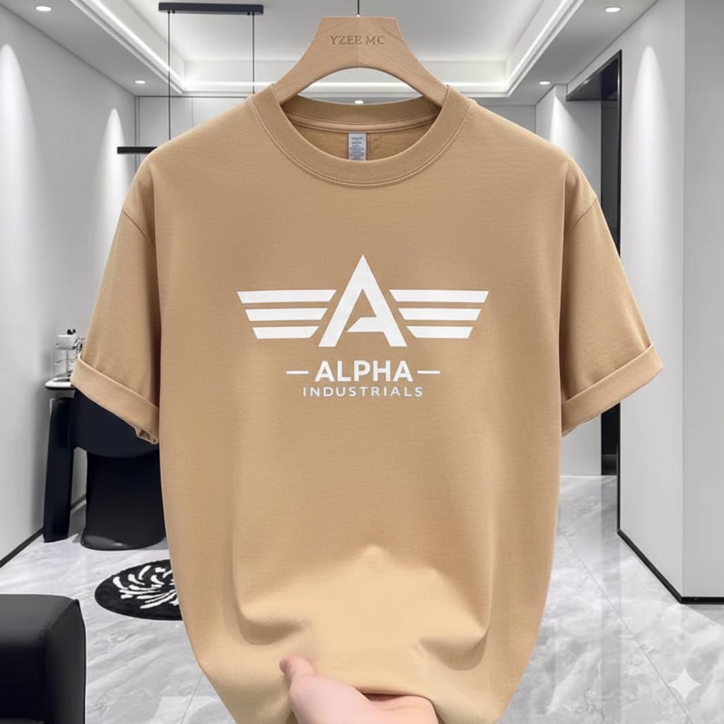 Maroon Alpha Premium Drop Shoulder T-Shirt