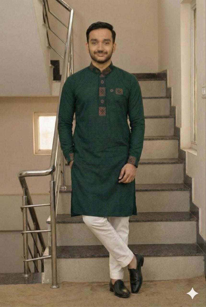 Premium China Micro Stretch Soft Fabric Panjabi for Men