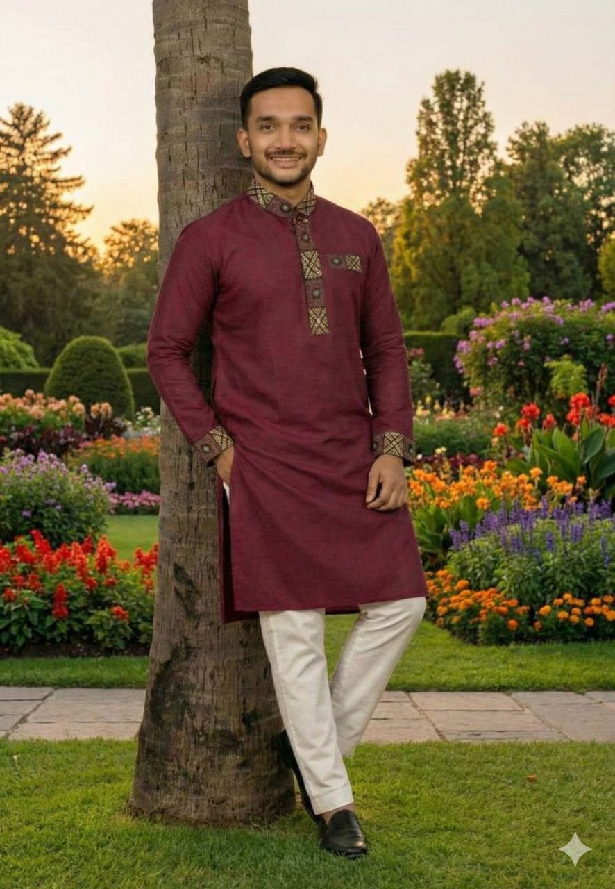 Premium China Micro Stretch Soft Fabric Panjabi for Men