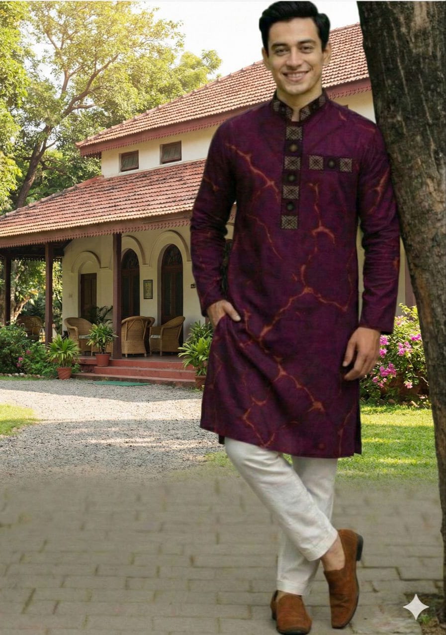 Premium China Micro Stretch Soft Fabric Panjabi for Men