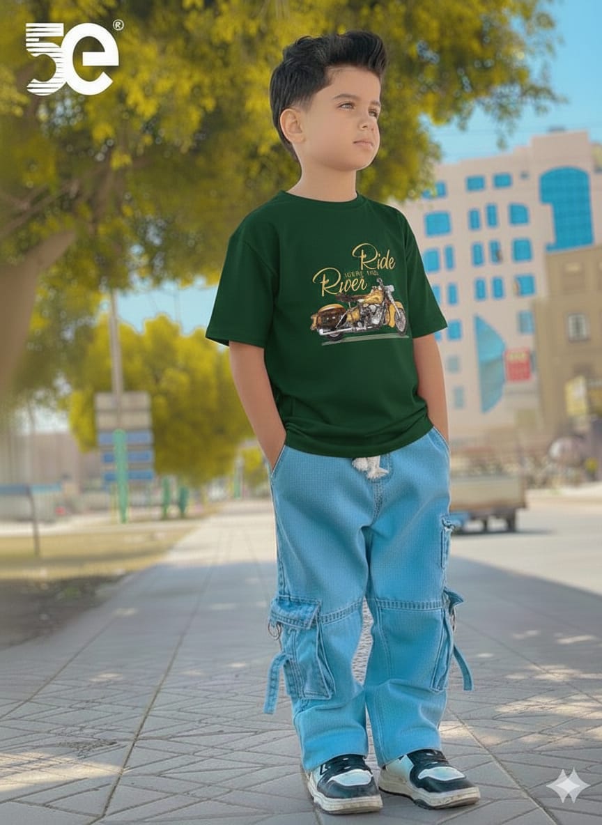 Premium Boys Denim Pant & T-Shirt Set (6-12 Years)