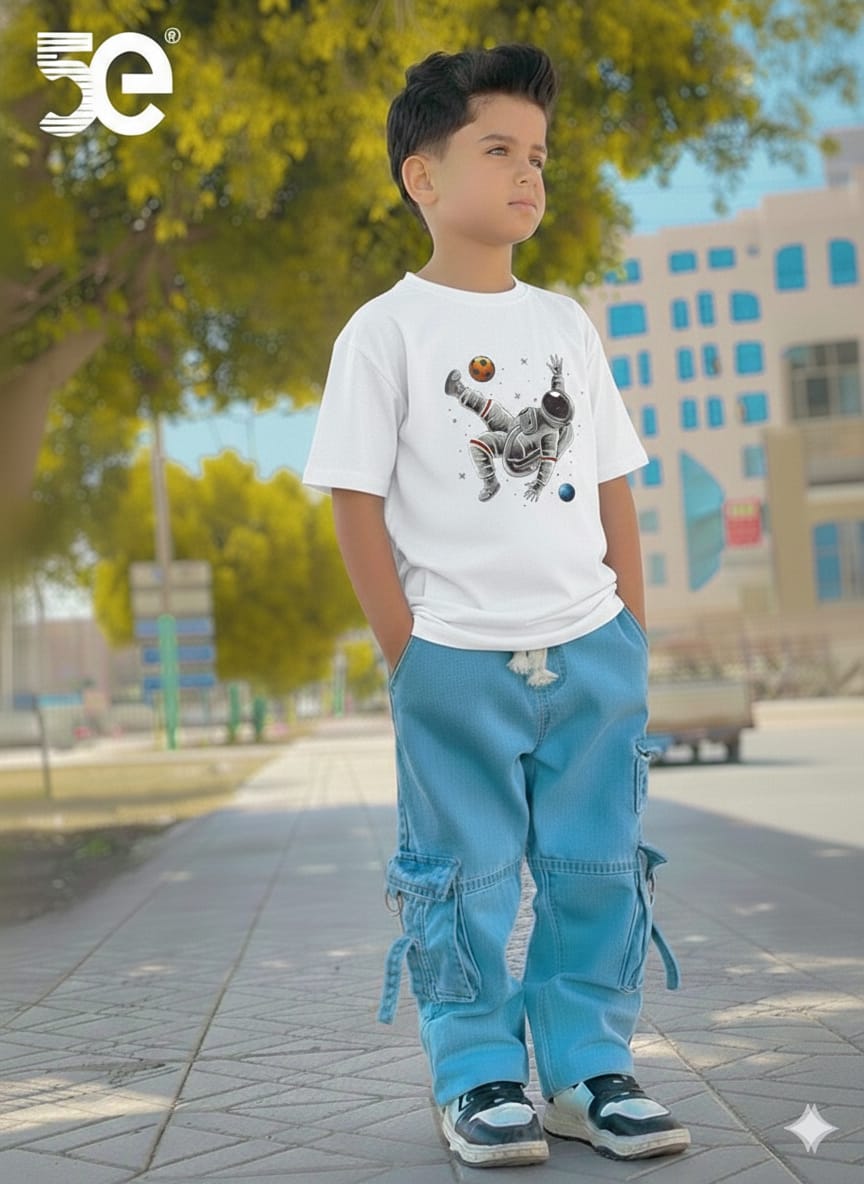 Premium Boys Denim Pant & T-Shirt Set (6-12 Years)