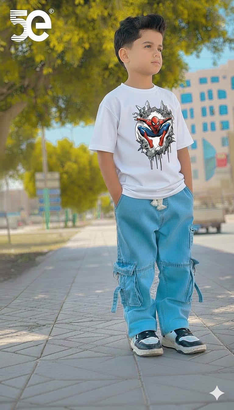 Premium Boys Denim Pant & T-Shirt Set (6-12 Years)