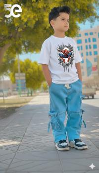 Premium Boys Denim Pant & T-Shirt Set (6-12 Years)