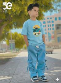 Premium Boys Denim Pant & T-Shirt Set (6-12 Years)