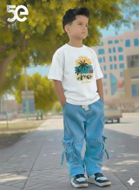 Premium Boys Denim Pant & T-Shirt Set (6-12 Years)