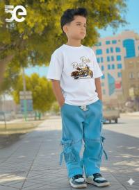 Premium Boys Denim Pant & T-Shirt Set (6-12 Years)