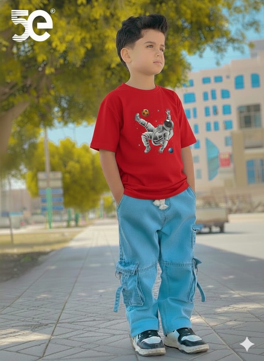 Premium Boys Denim Pant & T-Shirt Set (6-12 Years)