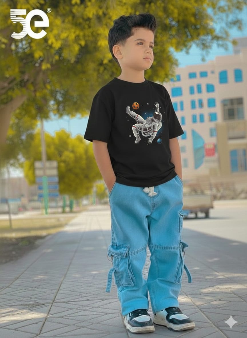 Premium Boys Denim Pant & T-Shirt Set (6-12 Years)
