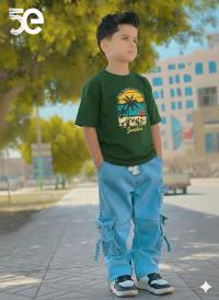Premium Boys Denim Pant & T-Shirt Set (6-12 Years)