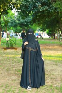 Premium An-nur Abaya Set - Original Dubai Cherry Fabric with DMC Stone Work