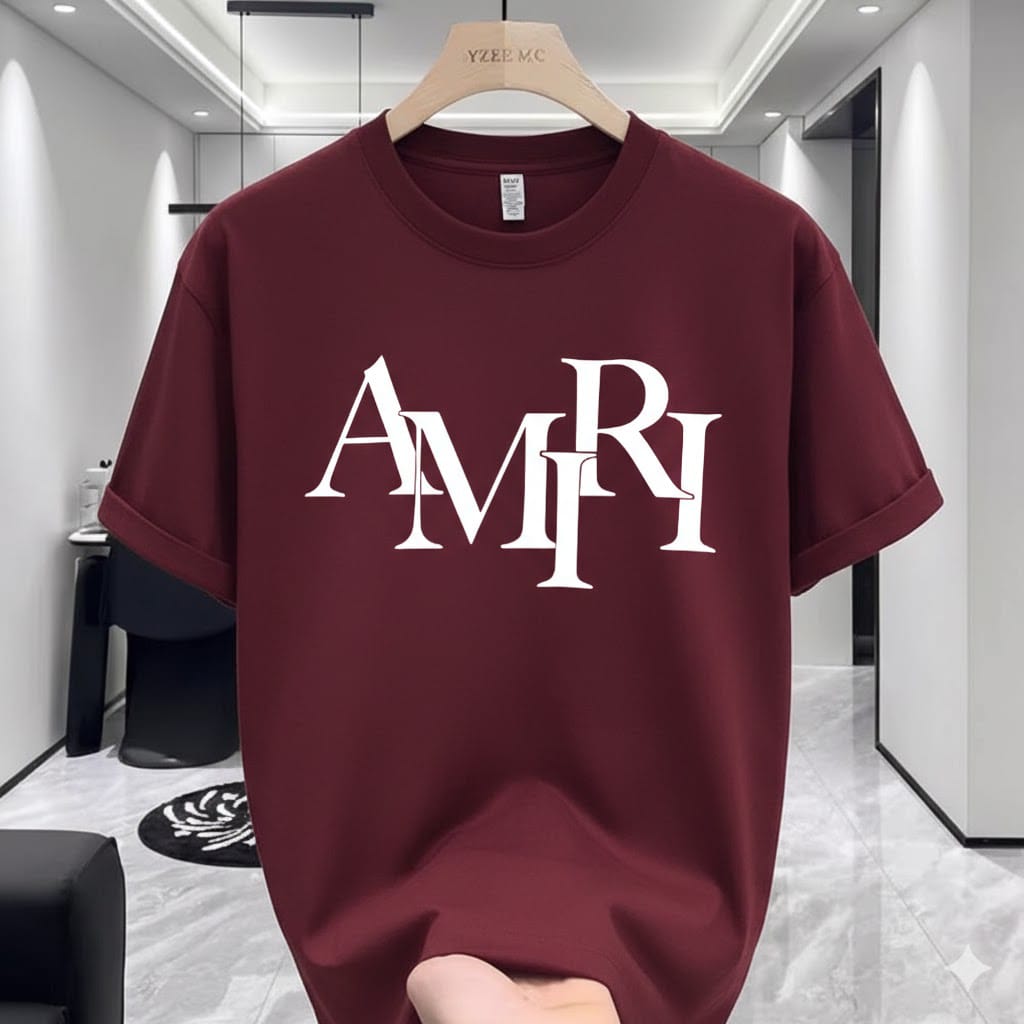 Maroon AMR Style Graphic T-Shirt – Heavy 220 GSM