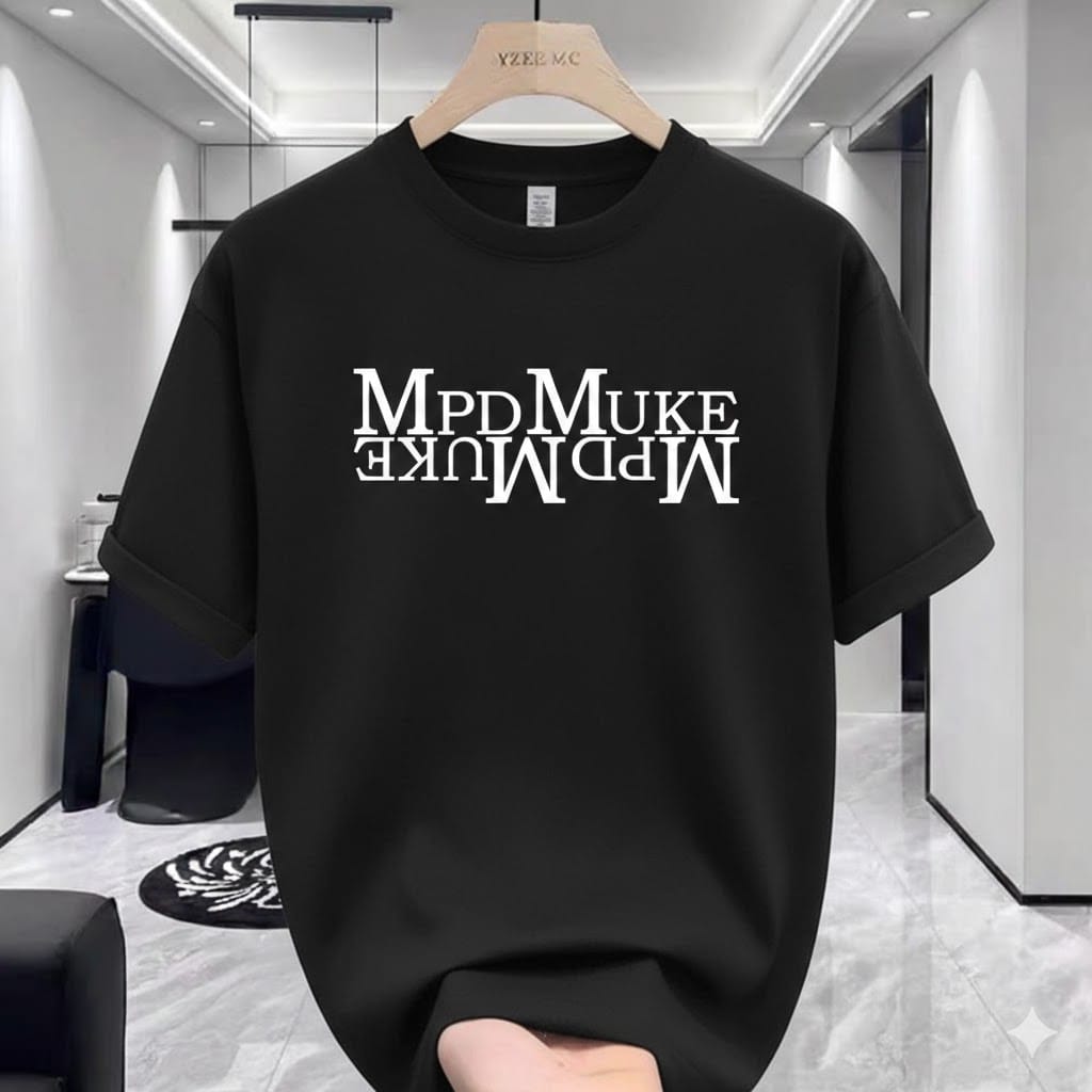Premium Black MrD MukE Graphic Drop Shoulder T-Shirt – 220 GSM | DR Fashion