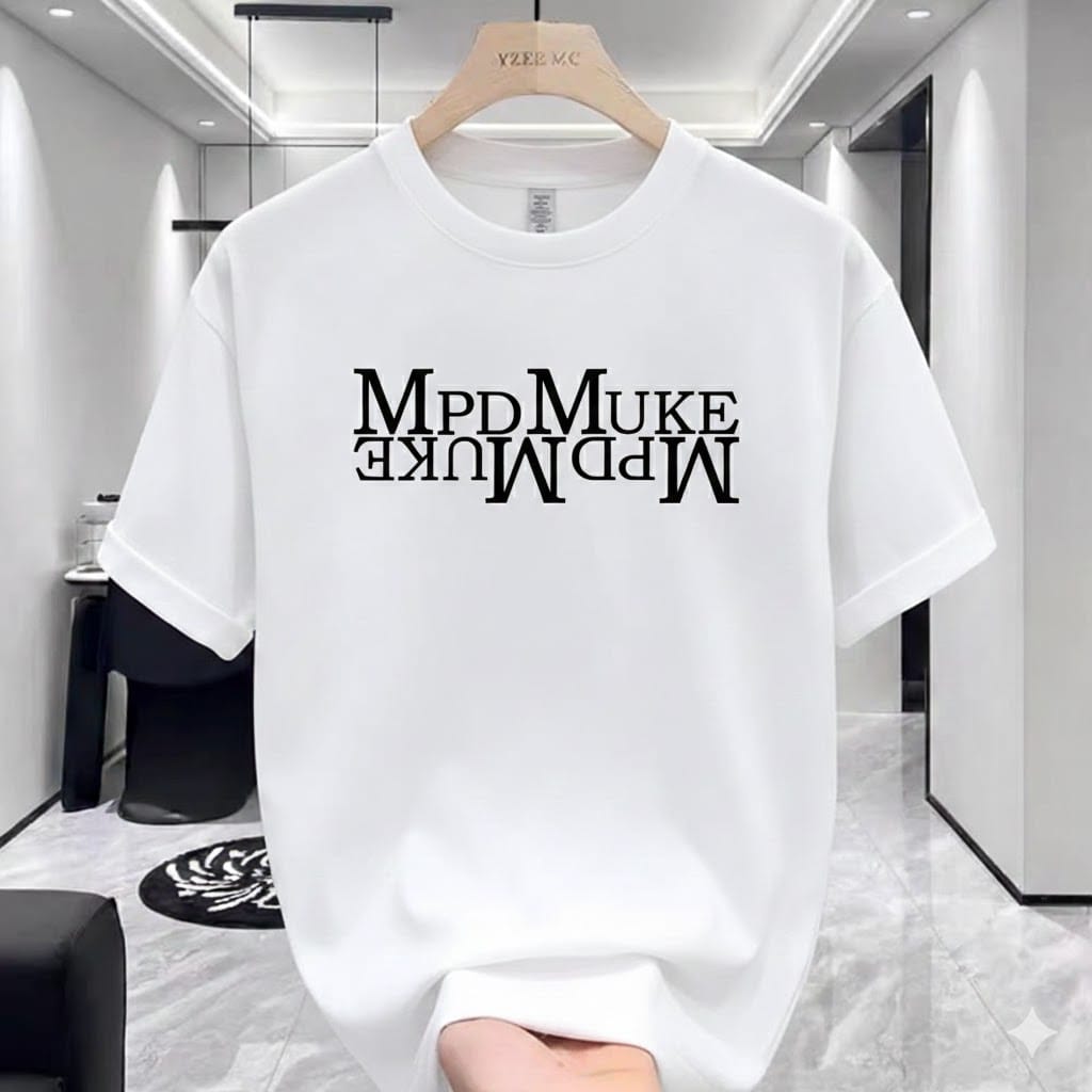 White MrD MukE Street Graphic T-Shirt – Heavy 220 GSM