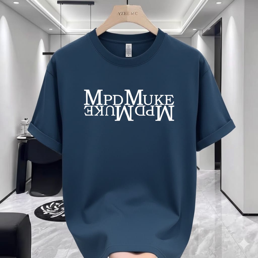 Steel Blue MrD MukE Street Graphic T-Shirt – Heavy 220 GSM