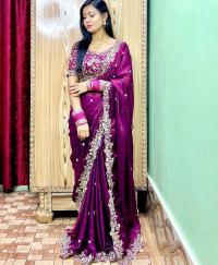 Original Jimmy Choo Saree with Heavy Sequence & Embroidery Work