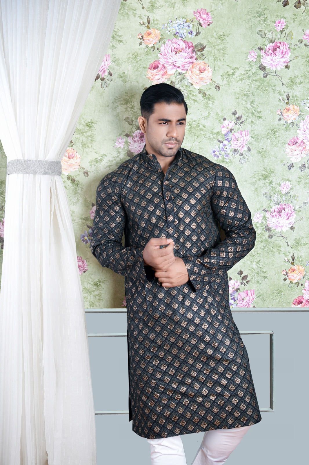 Stylish Print Panjabi
