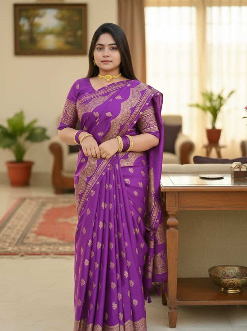 Japani Silk Skin Print Sharee with Blouse Piece ⭐⭐⭐⭐